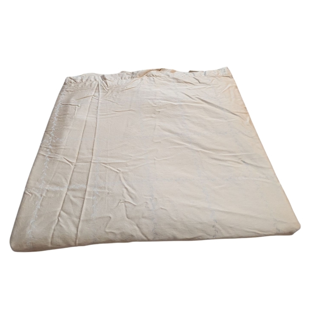 Chambers Luxury Italian Linens Embroidered King Duvet Gold Tan 100% Cotton Vines - Picture 3 of 8
